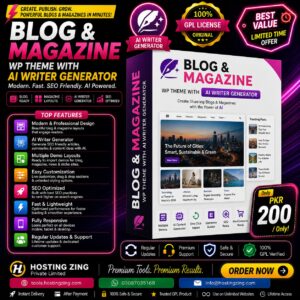Blog & Magazine WP Theme with AI Writer Generator